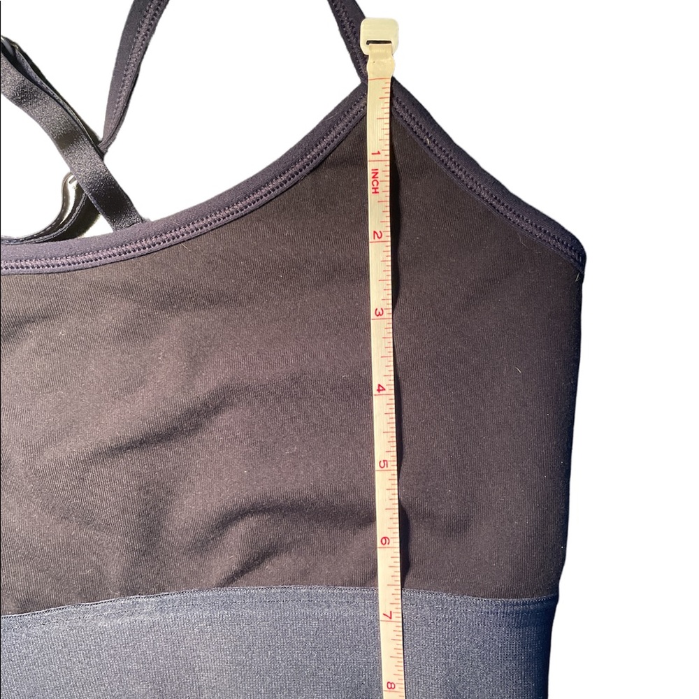 Tory Sport 2 Tone Blue Sports Bra with Adjustable Crossed Spaghetti Straps Small - Picture 7 of 9